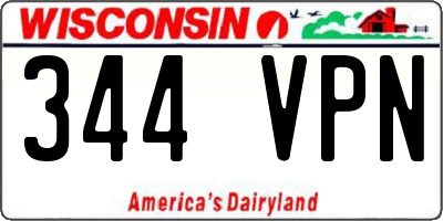 WI license plate 344VPN