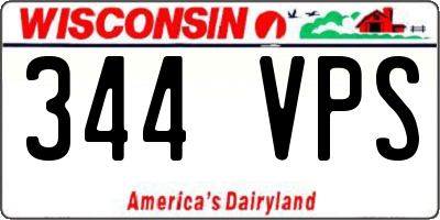WI license plate 344VPS