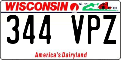 WI license plate 344VPZ