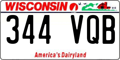 WI license plate 344VQB
