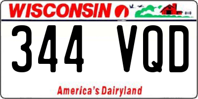 WI license plate 344VQD