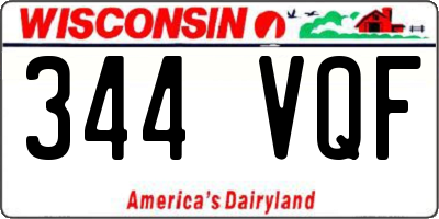 WI license plate 344VQF