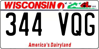 WI license plate 344VQG