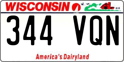 WI license plate 344VQN