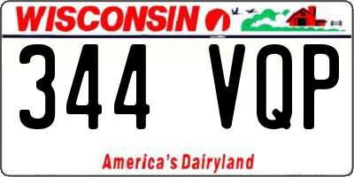 WI license plate 344VQP