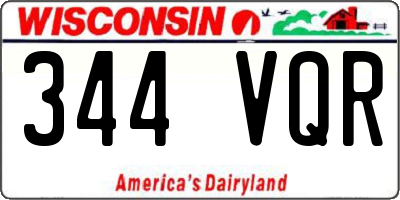 WI license plate 344VQR
