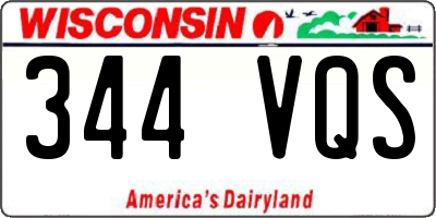 WI license plate 344VQS