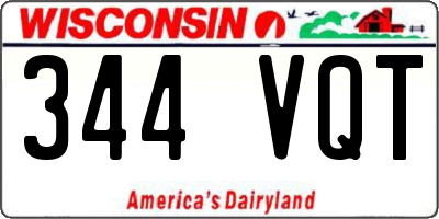 WI license plate 344VQT
