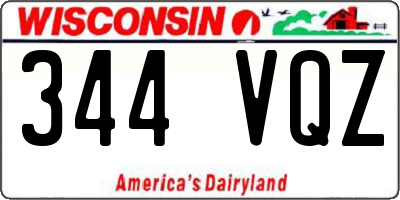 WI license plate 344VQZ