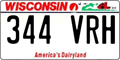 WI license plate 344VRH