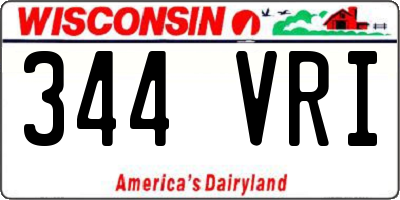 WI license plate 344VRI