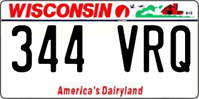 WI license plate 344VRQ