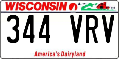WI license plate 344VRV
