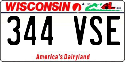 WI license plate 344VSE