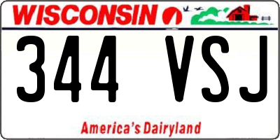 WI license plate 344VSJ