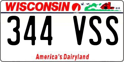 WI license plate 344VSS