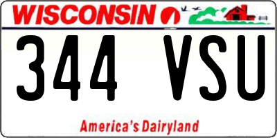 WI license plate 344VSU