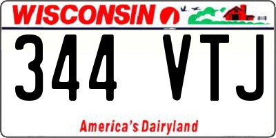 WI license plate 344VTJ