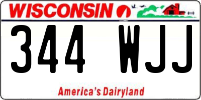 WI license plate 344WJJ