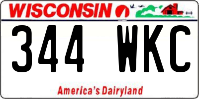WI license plate 344WKC