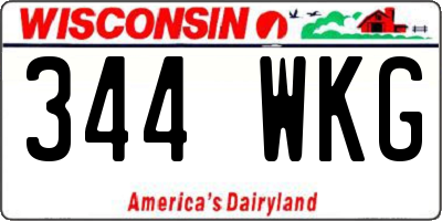 WI license plate 344WKG
