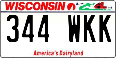 WI license plate 344WKK