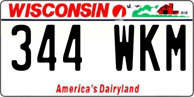 WI license plate 344WKM