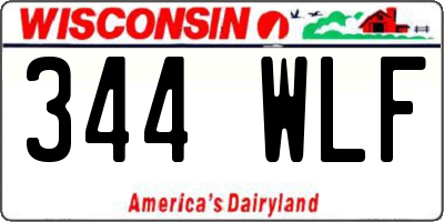 WI license plate 344WLF
