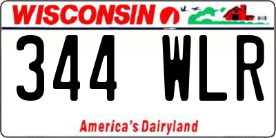 WI license plate 344WLR