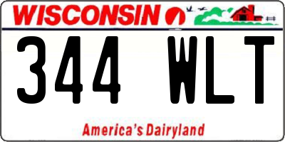 WI license plate 344WLT