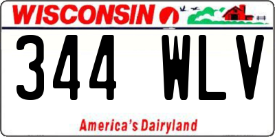 WI license plate 344WLV