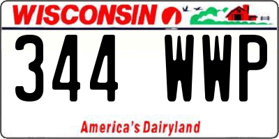 WI license plate 344WWP