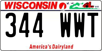 WI license plate 344WWT