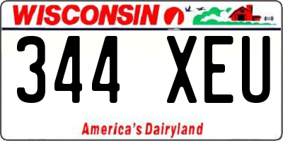 WI license plate 344XEU