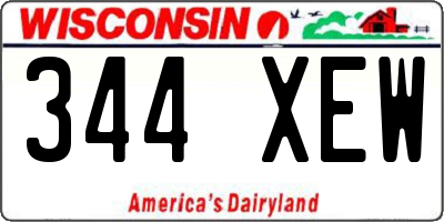 WI license plate 344XEW