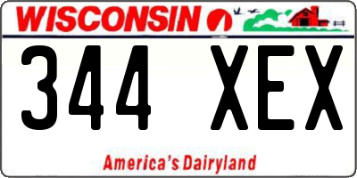 WI license plate 344XEX