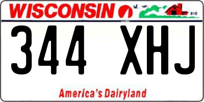 WI license plate 344XHJ
