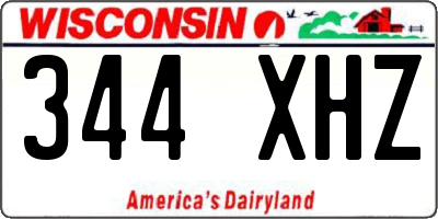 WI license plate 344XHZ