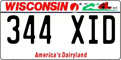 WI license plate 344XID