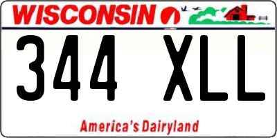 WI license plate 344XLL