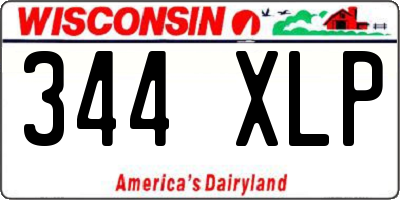 WI license plate 344XLP