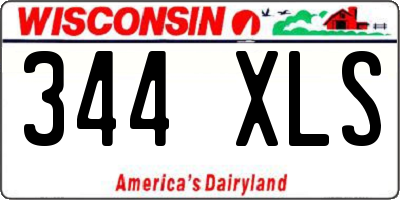 WI license plate 344XLS