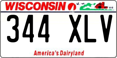 WI license plate 344XLV