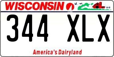 WI license plate 344XLX