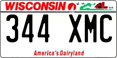 WI license plate 344XMC