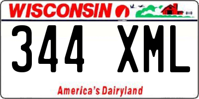 WI license plate 344XML