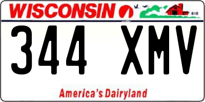 WI license plate 344XMV