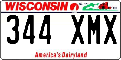 WI license plate 344XMX