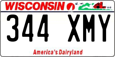 WI license plate 344XMY