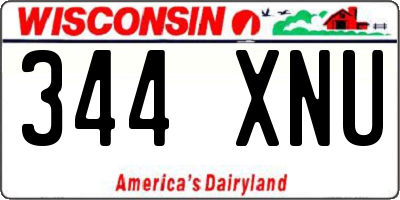 WI license plate 344XNU